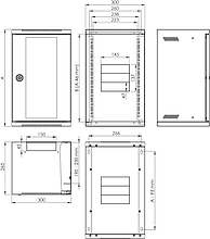 Product Naścienna 10" szafa 4U RAL 7035 szklane drzwi LC-10-04-11-G - Solarix - Naścienne 10"