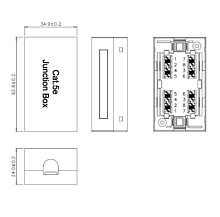 Product Box połączeniowy CAT5E STP 8p8c LSA+/Krone KRJS45-VEB5 - Solarix - Boxy połączeniowe