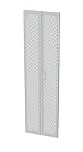 Drzwi metalowe do LC-50, 42U, szerokość 600 mm, dwuskrzydłowe, perforowane, kolor RAL 7035, zamek 1-punktowy - Solarix - Akcesoria