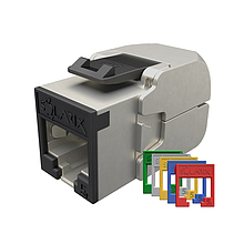 Samozaciskowy keyston Solarix CAT5E STP SXKJ-5E-STP-RAL-SA, moduły RAL FIT, GROUND LOCK - Solarix - Keystony