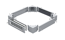 Product Panel cokołu szafy, długość 800 mm, z otworem, wysokość 100 mm, kolor RAL7035 - Solarix - Akcesoria