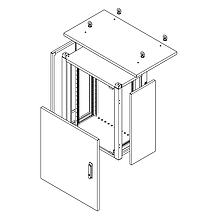 Product Szafka termo izolowana LC-07, 15U 700 x 400, RAL 7035 bez wentylatorów  LC-07-15U-74-25001-00-G - Solarix - Zewnetrzna IP55 z izolacją