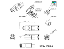 Product Konektor MPTL RJ45 CAT5E STP samozaciskowy SXRJ45-5E-STP-BK-SA-N - Solarix - Konektory