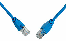 Patchcord CAT5E SFTP PVC 0,5m niebieski snag-proof C5E-315BU-0,5MB - Solarix - Patchcordy