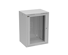 Szafa naścienna GrandN DUO 16U 450mm, drzwi szklane, RAL 7035, GrandND-16U-645-11-G - Solarix - Naścienne 19"