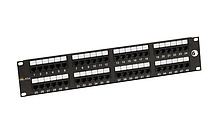 19" patch panel Solarix 48 x RJ45 CAT6 UTP 350 MHz 2U czarny SX48-6-UTP-BK - Solarix - Patch panele