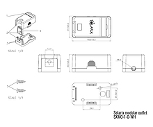 Product Gniazdo modularne Solarix na 1 keyston na tynk SXMO-1-0-WH - Solarix - Gniazdka