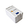 Gniazdo modularne Solarix na 1 keyston na tynk SXMO-1-0-WH - Solarix - Gniazdka