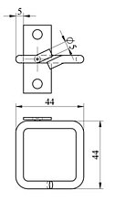 Product Wspornik oczkowy D2 40x40mm, VH-D2-44 - Solarix - Akcesoria 19"