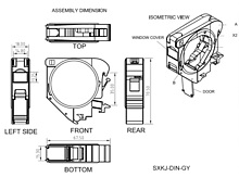 Product Moduł przemysłowy do montażu keystona na szynie DIN szary SXKJ-DIN-GY - Solarix - Gniazdka