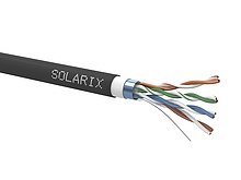 Kabel instalacyjny Solarix CAT5E FTP PVC+PE F<sub>ca</sub> podwójny płaszcz 305m/szpula SXKD-5E-FTP-PVC+PE - Solarix - Kable instalacyjne