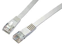 Patchcord płaski CAT6 UTP LSOH 0,5m szary non-snag-proof C6-111GY-0,5MB - Solarix - Patchcordy płaskie