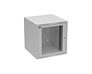 Szafa naścienna  GrandN DUO 12U 600mm, drzwi szklane, RAL 7035, GrandND-12U-66-11-G - Solarix - Naścienne 19"