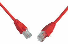 Patchcord CAT5E SFTP PVC 0,5m czerwony snag-proof C5E-315RD-0,5MB - Solarix - Patchcordy