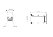 Product Łącznik CAT5E STP 8p8c RJ45/RJ45 KRJ45-VEBB  - Solarix - Łączniki