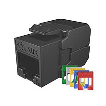 Samozaciskowy keystone Solarix CAT5E UTP SXKJ-5E-UTP-RAL-SA, moduły RAL FIT, SECURE CAP - Solarix - Keystony