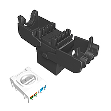 Product Samozaciskowy keystone Solarix CAT5E UTP SXKJ-5E-UTP-RAL-SA, moduły RAL FIT, SECURE CAP - Solarix - Keystony