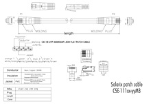 Product Patchcord płaski CAT5E UTP LSOH 2m szary non-snag-proof C5E-111GY-2MB - Solarix - Patchcordy płaskie