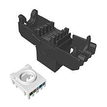 Product Samozaciskowy keyston Solarix CAT6 UTP SXKJ-6-UTP-RAL-SA, moduły RAL FIT, SECURE CAP  - Solarix - Keystony
