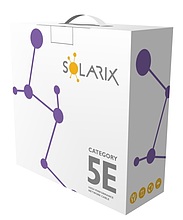 Product Kabel instalacyjny Solarix CAT5E UTP LSOH  D<sub>ca</sub>-s1,d2,a1 350 MHz box 100m SXKD-5E-UTP-LSOH - Solarix - Kable instalacyjne