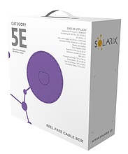 Product Kabel instalacyjny Solarix CAT5E UTP LSOH  D<sub>ca</sub>-s1,d2,a1 350 MHz box 100m SXKD-5E-UTP-LSOH - Solarix - Kable instalacyjne