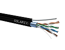 Kabel instalacyjny Solarix CAT5E FTP PE F<sub>ca</sub> zewnętrzny samonośny szpula 305 m SXKD-5E-FTP-SAM - Solarix - Kable instalacyjne