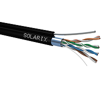 Product Kabel instalacyjny Solarix CAT5E FTP PE F<sub>ca</sub> zewnętrzny samonośny szpula 305 m SXKD-5E-FTP-SAM - Solarix - Kable instalacyjne