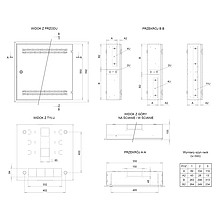 Product Szafka SOHO LC-18 pod tynk z szyną 2U, 4U i 11U, 550x550 czarna RAL9005 z ramką naścienną - Solarix - Naścienne 19"