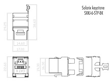 Product Zaciskany keystone Solarix CAT6 STP RJ45 SXKJ-6-STP-BK - Solarix - Keystony
