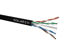 Kabel Instalacyjny Solarix CAT6 UTP PE zewnętrzny szpula 500 m SXKD-6-UTP-PE czarny - Solarix - Kable instalacyjne