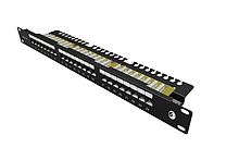 Product 19" patch panel Solarix 24 x RJ45 CAT6 UTP z listwą 1U SX24L-6-UTP-BK-N - Solarix - Patch panele