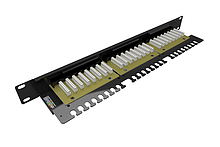 Product 19" patch panel Solarix 24 x RJ45 CAT6 UTP z listwą 1U SX24L-6-UTP-BK-N - Solarix - Patch panele