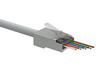 Uniwersalny konektor EASY RJ45 CAT5E STP 8p8c do kabli typu drut i linka SXRJ45-5E-STP-EASY - Solarix - Konektory