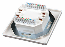 Product Gniazdko Solarix CAT5E UTP 2 x RJ45 pod tynk, białe SX9-2-5E-UTP-WH - Solarix - Gniazdka