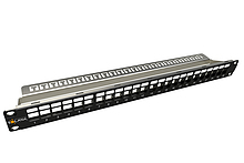 19" modularny nieobłożony patch panel Solarix 24 porty 1U SX24M-0-STP-BK-UNI-N - Solarix - Patch panele