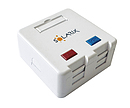 Gniazdo modularne Solarix na 2 keystony  na tynk SXMO-2-0-WH - Solarix - Gniazdka
