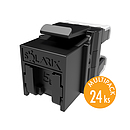 MULTIPACK 24 szt - keystony Solarix CAT5E UTP RJ45 czarny SXKJ-5E-UTP-BK-NA  - Solarix - Keystony