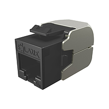 Product Samozaciskowy keyston Solarix CAT6A UTP SXKJ-10G-UTP-RAL-SA, moduły RAL FIT, CROSSTALK PROTECT, Component Level i 4PPoE.  - Solarix - Keystony
