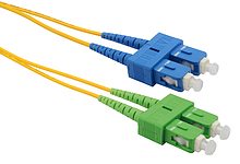 Patchcord światłowodowy 9/125 SCapc/SCupc SM OS 1m duplex SXPC-SC/SC-APC/UPC-OS-1M-D - Solarix - Patchcordy