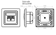 Product Gniazdko Solarix CAT5E STP 1 x RJ45 pod tynk, białe SX9-1-5E-STP-WH - Solarix - Gniazdka