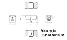Product Łącznik samozaciskowy CAT6A STP SXSPJ-6A-STP-BK-SA - Solarix - Łączniki