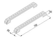 Product Zestaw nóżek do ramy wystawowej, RAL7035 szary (2szt) VR-SOK-G - Solarix - Otwarte ramy 19"