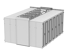 Product Osłona do zimnego korytarza z podwyższonym dachem, do szaf o wysokości 42 U, z nóżkami, RAL 7035 - Solarix - Centrum przetwarzania danych