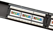 Product 19" patch panel Solarix 24 x RJ45 CAT5E UTP 150 MHz czarny 1U SX24-5E-UTP-BK - Solarix - Patch panele