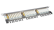 Product 19" patch panel Solarix 24xRJ45 CAT6 STP z wspornikiem 0,5U SX24HD-6-STP-SL  - Solarix - Patch panele