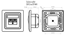 Product Gniazdko Solarix CAT5E STP 2 x RJ45 pod tynk, białe SX9-2-5E-STP-WH - Solarix - Gniazdka