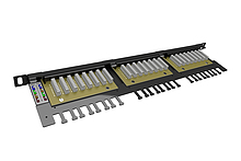 Product 19" patch panel Solarix 24xRJ45 CAT6 UTP z wspornikiem 0,5U czarny SX24HD-6-UTP-BK - Solarix - Patch panele