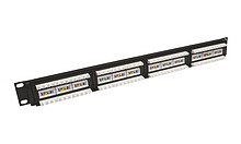 Product 19" patch panel Solarix 24 x RJ45 CAT6 UTP 350 MHz 1U czarny SX24-6-UTP-BK - Solarix - Patch panele