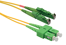 Patchcord światłowodowy 9/125 E2000apc/SCapc SM OS 1m duplex SXPC-E2000/SC-APC-OS-1M-D - Solarix - Patchcordy