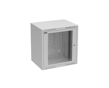 Szafa naścienna GrandN DUO 12U 450mm, drzwi szklane, RAL 7035, GrandND-12U-645-11-G - Solarix - Naścienne 19"